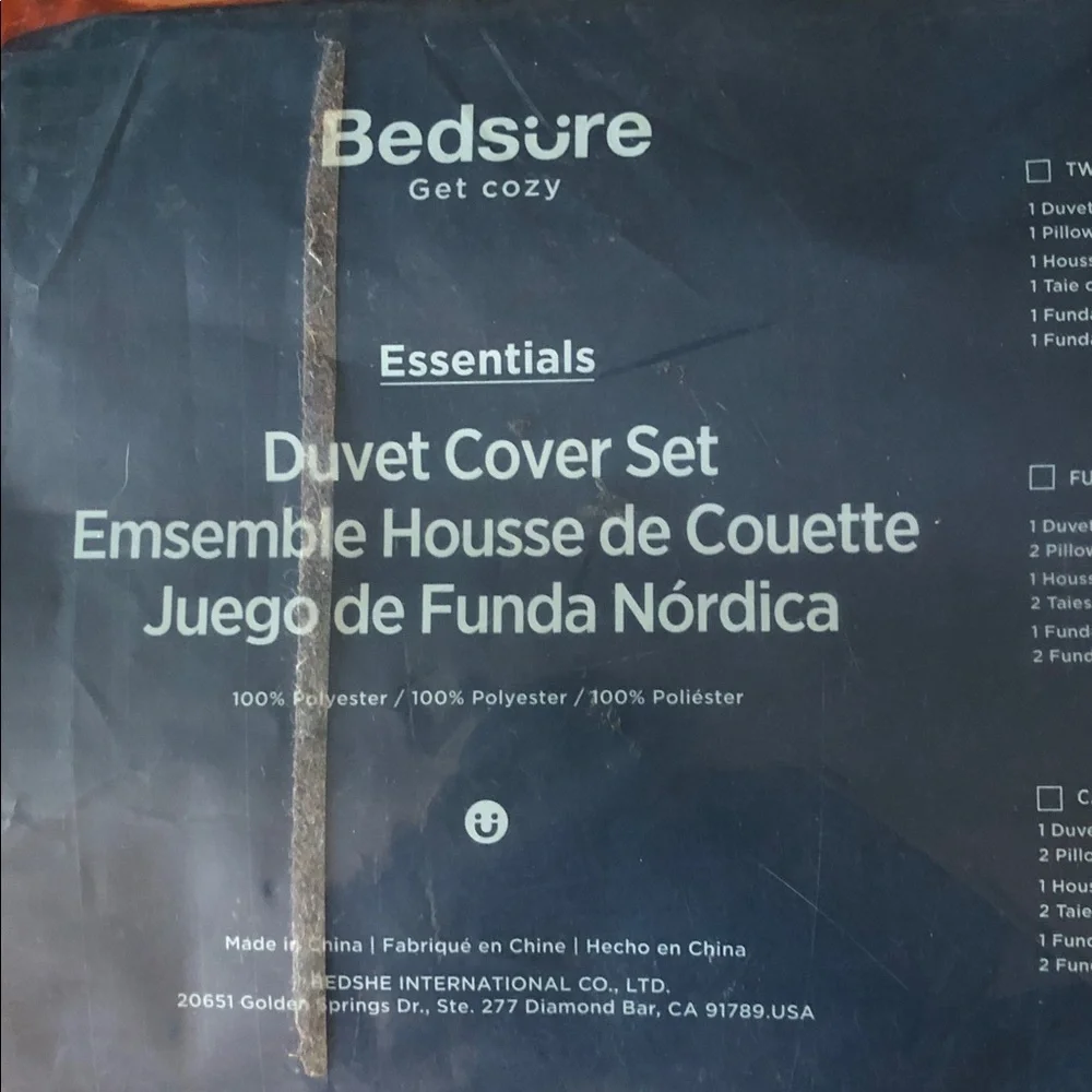 BEDSURE KING SIZE DUVET COVER SET • DUVET COVER & 2 PILLOW SHAMS • TERRA COTTA